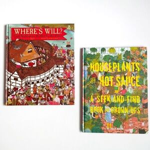 Illustrated Seek & Find Books Bundle for Adults Cozy Puzzle Gift Set of 2